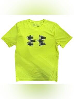 Under Armour Loose Fit Short Sleeve Tee Youth XL Neon Yellow Heatgear